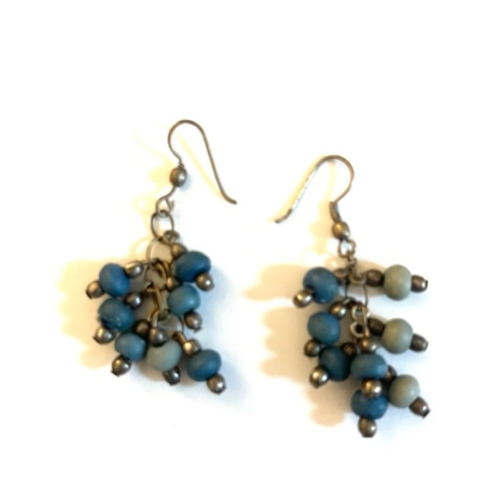 Blue Bauble Earrings